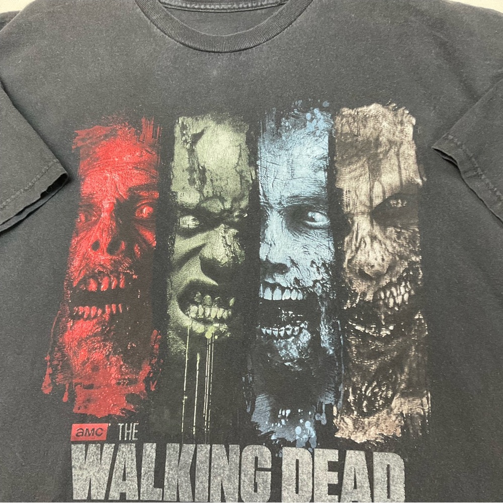 🧟📦AMC The Walking Dead Graphic Tee Multicolor Zombie Print XXL see description